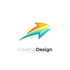 Logo of an arrow shooting upwards, finance logo template