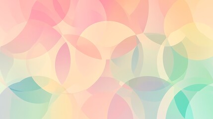 Delicate, layered circles in pastel shades create a soft, gentle design.