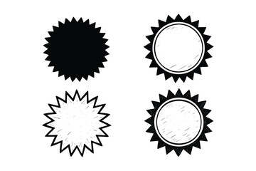 Fototapeta premium A starburst vector set illustration with decorative sunburst design.