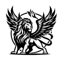 Obraz premium winged lion vector