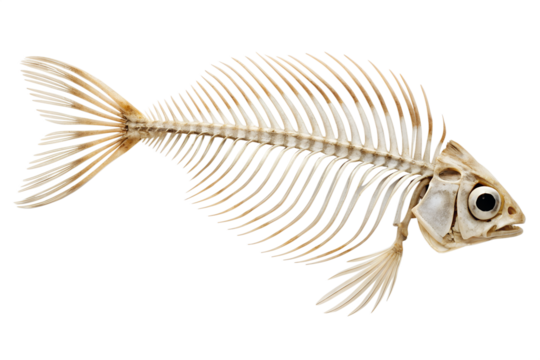 Detailed Fish Skeleton Anatomy, Structure, and Bone Detail