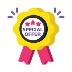 Special Offer Badge Vector style icon. Eps 10 file