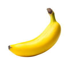 Single yellow banana: A vibrant yellow banana, its smooth skin catching the light, presents a picture of simple perfection and natural goodness.