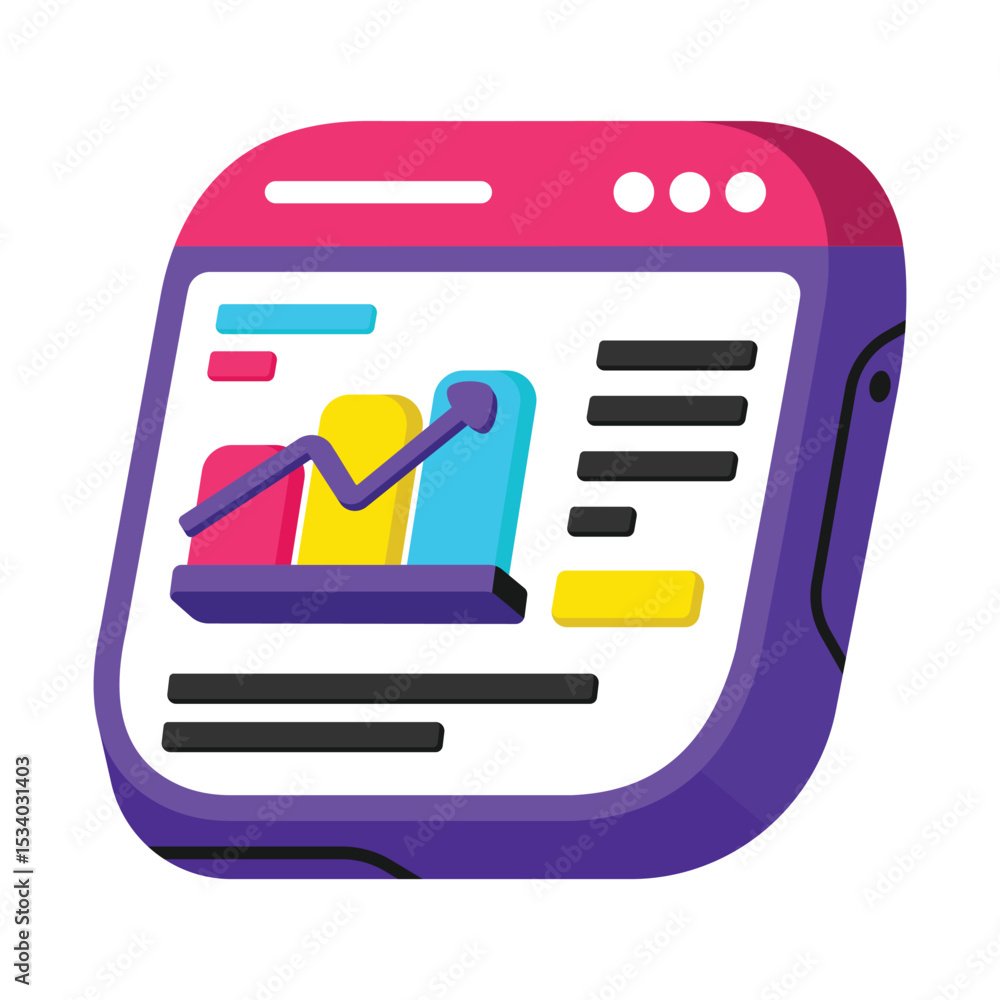 Poster statistic vector style icon. eps 10 file
