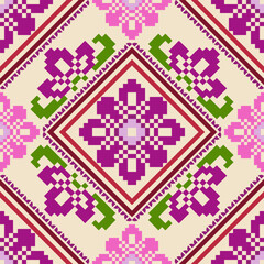 fabric florals pattern pixel geometric minimalist