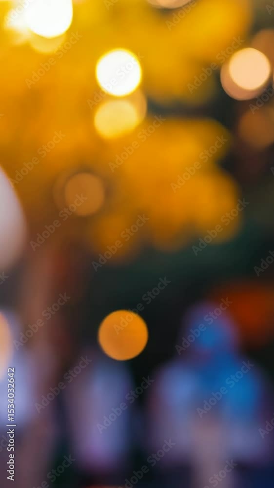 Poster abstract colorful spheres background with bokeh lights and reflections creating dreamy, playful effe