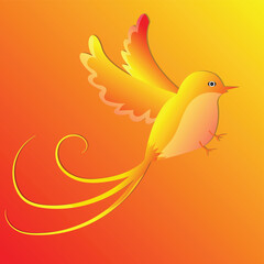 beautiful gradient bird illustration clean and unique design 