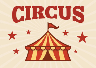 Retro circus tent vector illustration © Ali