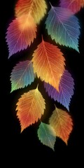 Fototapeta premium Vibrant Autumn Leaves Colorful Foliage Nature Background Fall Colors Leaf Design Na