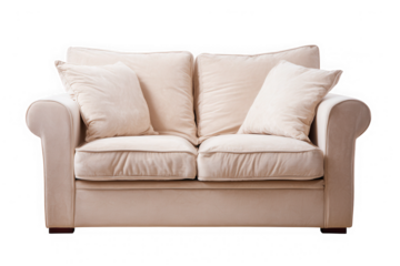 Beige Two-Seater Sofa