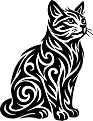 cat vector illustration, isolated on white