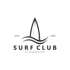Surf Logo icon. Surfboard logo, Surf club design idea concept