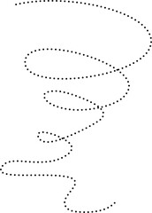 Spiral and swirl dotted line icon. Element for design