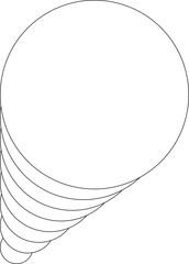 Circle white overlapping frame blend flowing. Technology design