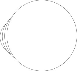 Circle white overlapping frame blend flowing. Technology design