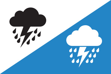 Simple Weather Icon Design with Basic Shapes in Vector Format 