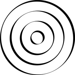 Concentric circles. Round line pattern