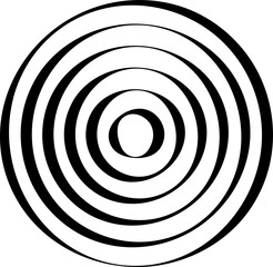 Concentric circles. Round line pattern
