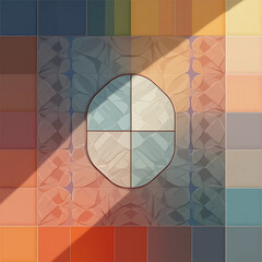 abstract geometric background in warm colors