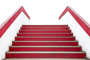 Stairs leading upwards symbolize the journey toward success with a clean, modern design isolated on a transparent background