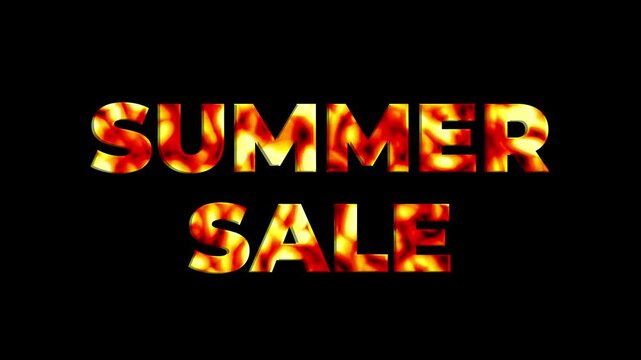 Fiery Summer Sale Announcement Text Animation