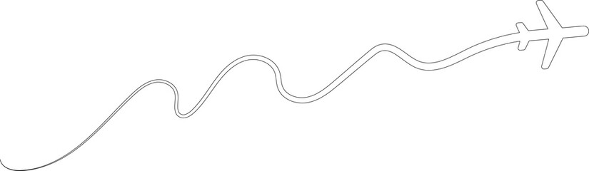 Airplane routes. Travel icon