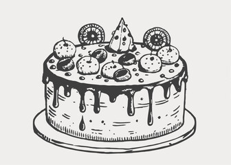 Delicious muffins collection. Cupcake with chocolate, Ice cream in a waffle cone with lollipops, cookies, strawberries, sweets poured.