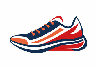 Sports shoes, sneakers, Hand drawn running shoes cartoon illustration