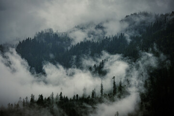Cloudy mountains of Himachal Pradesh