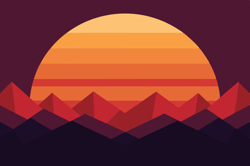 Fototapeta premium sunset over mountains