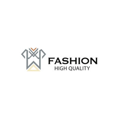 Modern and geometric logo for fashion or clothing brands, emphasizing high quality and contemporary style.