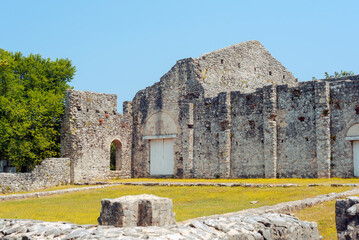 Old Roman antique site Fulfinium Mirine near Omisalj, Krk island, Croatia