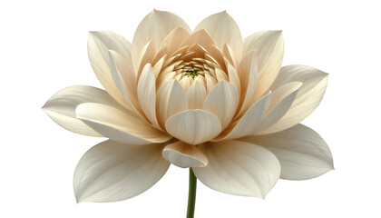 Fototapeta premium White Lotus Flower, Elegant Design Element with Transparent Background