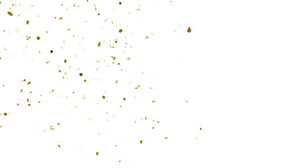 Colorful Paper Confetti , Isolated on White Background. 3d Render Transparent Confetti.	