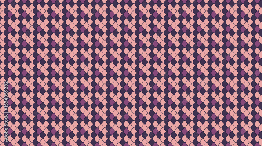Poster abstract geometric pattern with overlapping scales in dusty rose and deep purple hues. ideal for tex