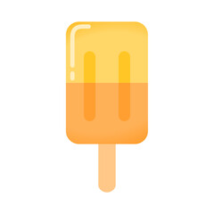 Orange Popsicles for a Refreshing Summer, Vector Illustration