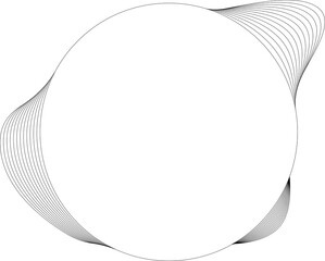 Circle white frame dynamic liquid overlapping for tag, badges, logo