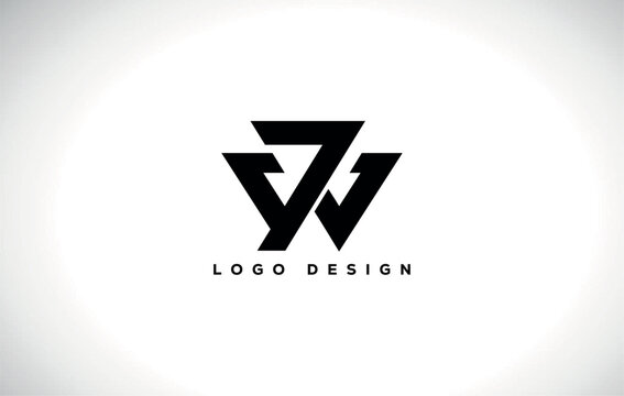 Bold black W7 monogram logo design with sharp geometric shapes on white background, ideal for modern branding, tech companies, or minimalist business identity