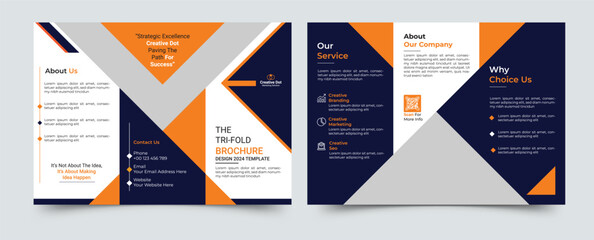 Creative business trifold brochure template