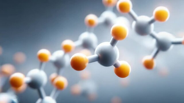Molecular bonds in vibrant Detail: A close-up illustration of molecular bonds against a subtle backdrop. It emphasizes the beauty of scientific composition and discovery.