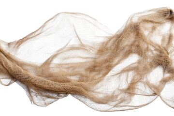 Fishing net with transparent background, ideal for marine-themed designs and outdoor activities, showcasing intricate weaving and texture details for versatility in art projects