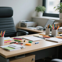 office desk in office