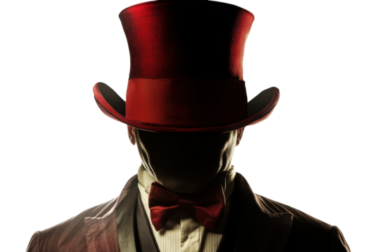 Isolated red top hat symbolizing patriotism and celebration for holiday events or festive occasions perfect for decor or performances