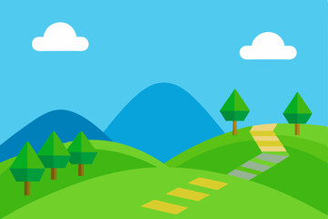 Serene Mountain Landscape A Picturesque Path to Tranquility