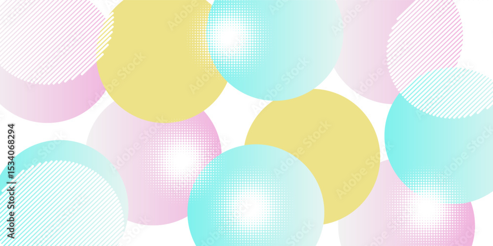 Aufkleber colorful abstract background overlap layer on bright space with circles effect decoration. modern gr