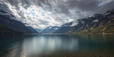 Majestic Italian Lake Idro Under Cloudy Sky