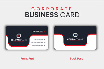 Luxury Red & Black Business Card – Bold Identity Design for CEO, Agencies & Startups