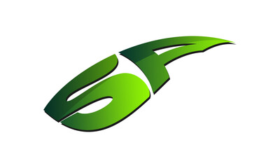 Letter SA with leaves symbol design vector