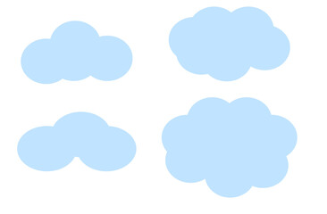 Obraz premium a set of clouds on a white background,
