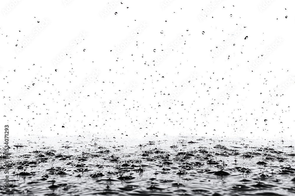 Poster collection of water texture droplets showcasing rain on a transparent background suitable for design